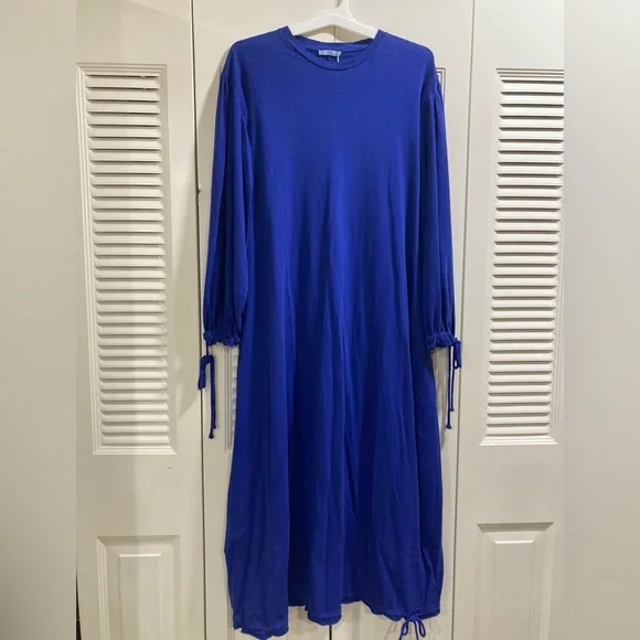H&M COBALT BLUE BALLOON STYLE MAXI DRESS